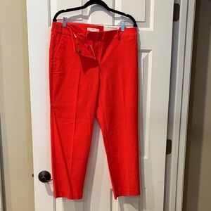 LOFT Red Riviera slim pants NWT